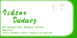 viktor duducz business card